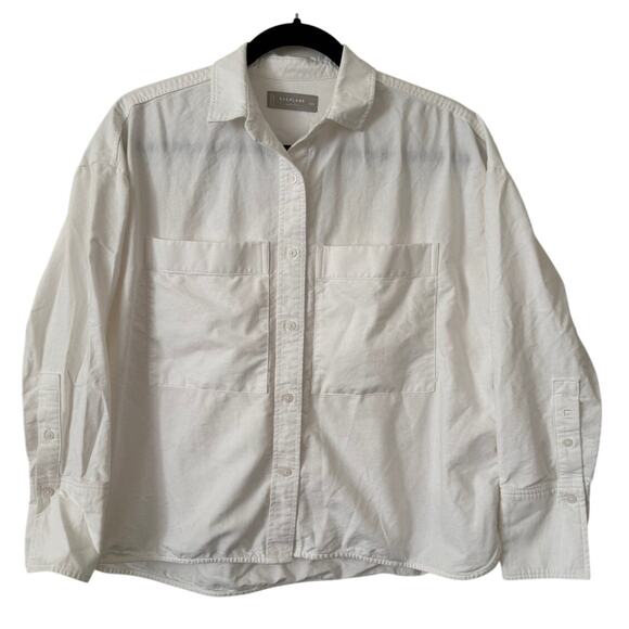 Everlane The Boxy Oxford Collared LongSleeve ButtonDown 100% Organic Cotton-XXS - Picture 1 of 6